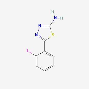molecular formula C8H6IN3S B2715532 5-(2-碘苯基)-1,3,4-噻二唑-2-胺 CAS No. 299934-10-4