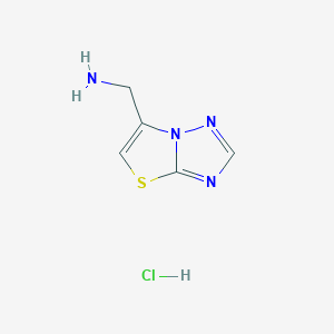 1-{[1,2,4]Triazolo[3,2-b][1,3]thiazol-6-yl}methanamine hydrochloride