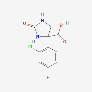 B2715545 4-(2-Chloro-4-fluorophenyl)-2-oxoimidazolidine-4-carboxylic acid CAS No. 2248274-97-5