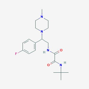 molecular formula C19H29FN4O2 B2715548 N-tert-butyl-N'-[2-(4-fluorophenyl)-2-(4-methylpiperazin-1-yl)ethyl]ethanediamide CAS No. 903256-60-0