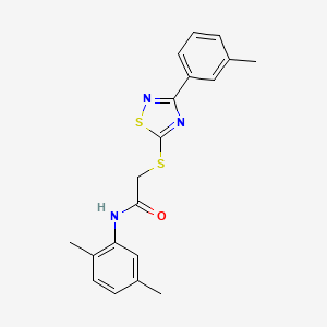 molecular formula C19H19N3OS2 B2715553 N-(2,5-dimethylphenyl)-2-((3-(m-tolyl)-1,2,4-thiadiazol-5-yl)thio)acetamide CAS No. 864917-77-1
