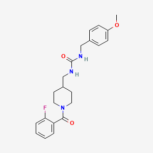 molecular formula C22H26FN3O3 B2715585 1-((1-(2-氟苯甲酰)哌啶-4-基)甲基)-3-(4-甲氧基苯甲基)脲 CAS No. 1234932-14-9
