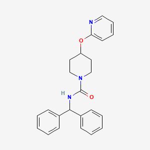 molecular formula C24H25N3O2 B2715592 N-benzhydryl-4-(pyridin-2-yloxy)piperidine-1-carboxamide CAS No. 1448075-14-6