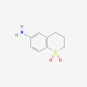 molecular formula C9H11NO2S B2715594 1,1-Dioxo-3,4-dihydro-2H-thiochromen-6-amine CAS No. 1539975-87-5
