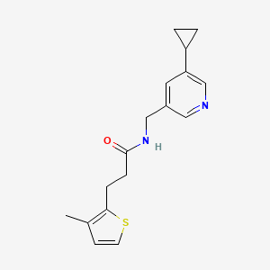 molecular formula C17H20N2OS B2715598 N-[(5-cyclopropylpyridin-3-yl)methyl]-3-(3-methylthiophen-2-yl)propanamide CAS No. 2034206-89-6