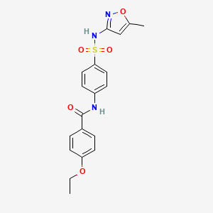 molecular formula C19H19N3O5S B2715601 4-ethoxy-N-(4-(N-(5-methylisoxazol-3-yl)sulfamoyl)phenyl)benzamide CAS No. 459415-63-5