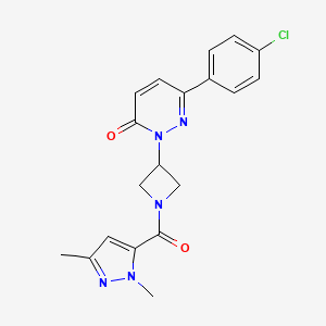 6-(4-Chlorophenyl)-2-[1-(2,5-dimethylpyrazole-3-carbonyl)azetidin-3-yl]pyridazin-3-one