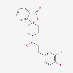 1'-(3-(3-chloro-4-fluorophenyl)propanoyl)-3H-spiro[isobenzofuran-1,4'-piperidin]-3-one