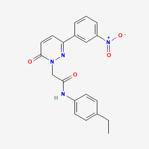 molecular formula C20H18N4O4 B2715652 N-(4-ethylphenyl)-2-[3-(3-nitrophenyl)-6-oxo-1,6-dihydropyridazin-1-yl]acetamide CAS No. 899990-74-0