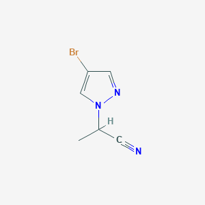 molecular formula C6H6BrN3 B2715659 2-(4-bromo-1H-pyrazol-1-yl)propanenitrile CAS No. 1250407-46-5