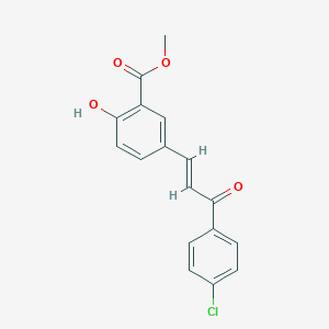 molecular formula C17H13ClO4 B271567 methyl 5-[3-(4-chlorophenyl)-3-oxo-1-propenyl]-2-hydroxybenzoate 