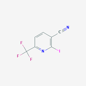 molecular formula C7H2F3IN2 B2715675 2-Iodo-6-(trifluoromethyl)pyridine-3-carbonitrile CAS No. 1602543-77-0