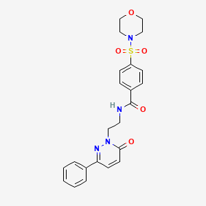 molecular formula C23H24N4O5S B2715680 4-(morpholine-4-sulfonyl)-N-[2-(6-oxo-3-phenyl-1,6-dihydropyridazin-1-yl)ethyl]benzamide CAS No. 921528-66-7