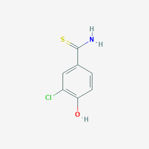 molecular formula C7H6ClNOS B2715697 3-Chloro-4-hydroxybenzene-1-carbothioamide CAS No. 35613-43-5