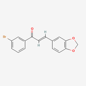 molecular formula C16H11BrO3 B2715703 (2E)-3-(2H-1,3-Benzodioxol-5-yl)-1-(3-bromophenyl)prop-2-en-1-one CAS No. 351339-24-7