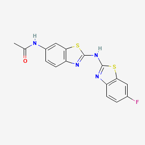 molecular formula C16H11FN4OS2 B2715708 N-[2-[(6-fluoro-1,3-benzothiazol-2-yl)amino]-1,3-benzothiazol-6-yl]acetamide CAS No. 862976-08-7