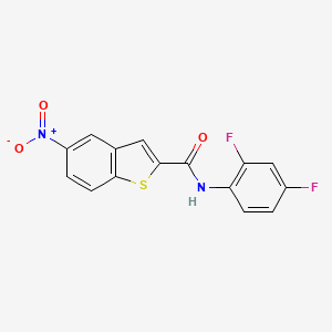 molecular formula C15H8F2N2O3S B2715717 N-(2,4-difluorophenyl)-5-nitro-1-benzothiophene-2-carboxamide CAS No. 476309-32-7