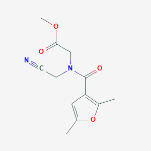molecular formula C12H14N2O4 B2715761 Methyl 2-[cyanomethyl-(2,5-dimethylfuran-3-carbonyl)amino]acetate CAS No. 1385279-84-4