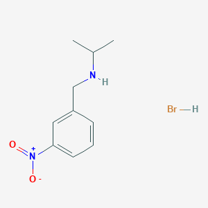 molecular formula C10H15BrN2O2 B2715766 N-(3-nitrobenzyl)-2-propanamine hydrobromide CAS No. 1609404-32-1; 90390-05-9