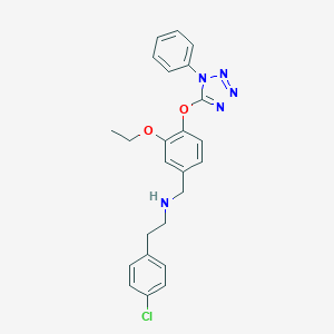molecular formula C24H24ClN5O2 B271577 [2-(4-CHLOROPHENYL)ETHYL]({3-ETHOXY-4-[(1-PHENYL-1H-1,2,3,4-TETRAZOL-5-YL)OXY]PHENYL}METHYL)AMINE 