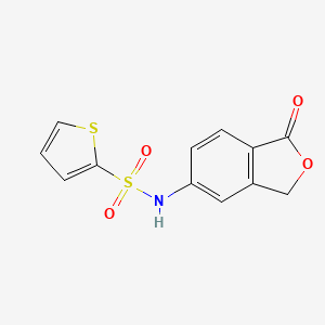 molecular formula C12H9NO4S2 B2715790 N-(1-oxo-1,3-dihydro-2-benzofuran-5-yl)thiophene-2-sulfonamide CAS No. 632292-96-7