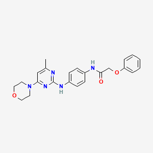 molecular formula C23H25N5O3 B2715803 N-(4-((4-methyl-6-morpholinopyrimidin-2-yl)amino)phenyl)-2-phenoxyacetamide CAS No. 923211-60-3