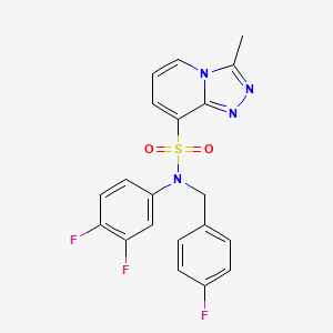 molecular formula C20H15F3N4O2S B2715810 N-(3,4-difluorophenyl)-N-[(4-fluorophenyl)methyl]-3-methyl-[1,2,4]triazolo[4,3-a]pyridine-8-sulfonamide CAS No. 1251687-25-8