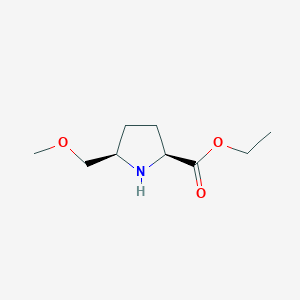 molecular formula C9H17NO3 B2715823 Ethyl (2S,5R)-5-(methoxymethyl)pyrrolidine-2-carboxylate CAS No. 2248358-12-3