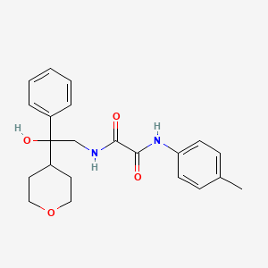molecular formula C22H26N2O4 B2715827 N-[2-hydroxy-2-(oxan-4-yl)-2-phenylethyl]-N'-(4-methylphenyl)ethanediamide CAS No. 2034259-14-6