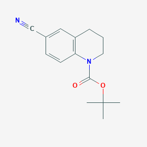 molecular formula C15H18N2O2 B2715917 TERT-BUTYL 6-CYANO-3,4-DIHYDRO-2H-QUINOLINE-1-CARBOXYLATE CAS No. 1820604-90-7