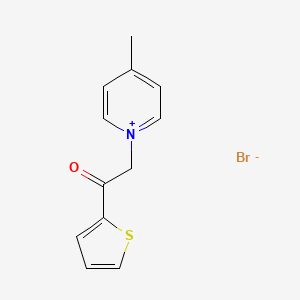 molecular formula C12H12BrNOS B2715955 4-Methyl-1-(2-oxo-2-(thiophen-2-yl)ethyl)pyridin-1-ium bromide CAS No. 26019-12-5