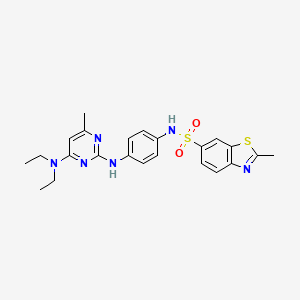 N-(4-{[4-(diethylamino)-6-methylpyrimidin-2-yl]amino}phenyl)-2-methyl-1,3-benzothiazole-6-sulfonamide