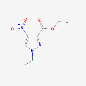 molecular formula C8H11N3O4 B2715989 ethyl 1-ethyl-4-nitro-1H-pyrazole-3-carboxylate CAS No. 1684425-54-4