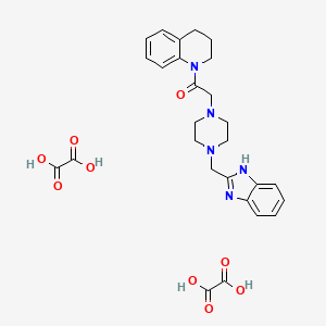2-(4-((1H-benzo[d]imidazol-2-yl)methyl)piperazin-1-yl)-1-(3,4-dihydroquinolin-1(2H)-yl)ethanone dioxalate
