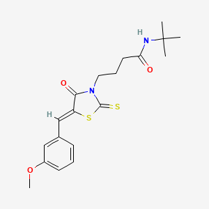 molecular formula C19H24N2O3S2 B2715998 N-tert-butyl-4-[(5Z)-5-[(3-methoxyphenyl)methylidene]-4-oxo-2-sulfanylidene-1,3-thiazolidin-3-yl]butanamide CAS No. 476668-07-2