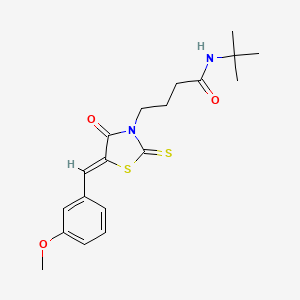 N-tert-butyl-4-[(5Z)-5-[(3-methoxyphenyl)methylidene]-4-oxo-2-sulfanylidene-1,3-thiazolidin-3-yl]butanamide