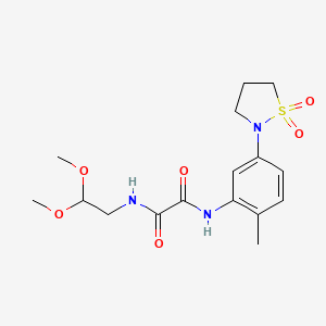 N1-(2,2-dimethoxyethyl)-N2-(5-(1,1-dioxidoisothiazolidin-2-yl)-2-methylphenyl)oxalamide