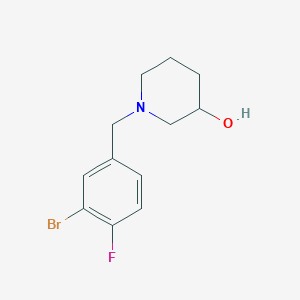 1-[(3-Bromo-4-fluorophenyl)methyl]piperidin-3-ol