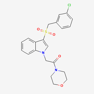 2-(3-((3-chlorobenzyl)sulfonyl)-1H-indol-1-yl)-1-morpholinoethanone