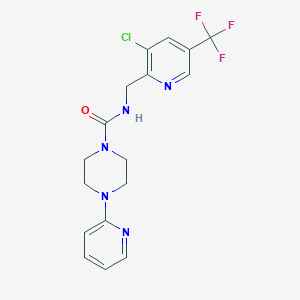 N-{[3-chloro-5-(trifluoromethyl)pyridin-2-yl]methyl}-4-(pyridin-2-yl)piperazine-1-carboxamide