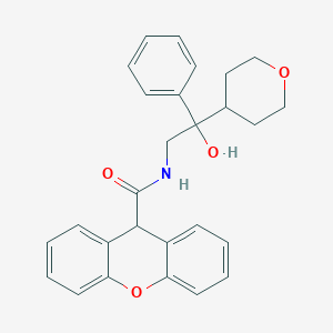 N-(2-hydroxy-2-phenyl-2-(tetrahydro-2H-pyran-4-yl)ethyl)-9H-xanthene-9-carboxamide