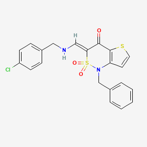 (Z)-1-benzyl-3-(((4-chlorobenzyl)amino)methylene)-1H-thieno[3,2-c][1,2]thiazin-4(3H)-one 2,2-dioxide