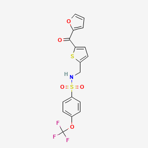 N-((5-(furan-2-carbonyl)thiophen-2-yl)methyl)-4-(trifluoromethoxy)benzenesulfonamide