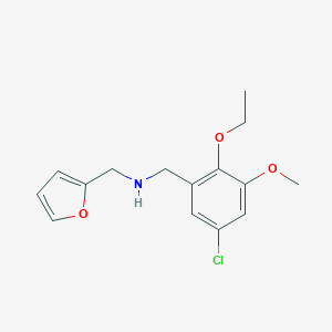 molecular formula C15H18ClNO3 B271602 N-(5-chloro-2-ethoxy-3-methoxybenzyl)-N-(2-furylmethyl)amine 