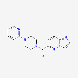 2-(4-{Imidazo[1,2-b]pyridazine-6-carbonyl}piperazin-1-yl)pyrimidine