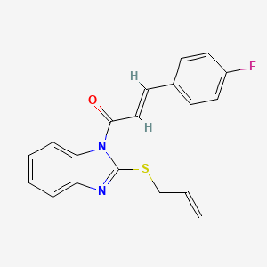 (E)-1-(2-(allylthio)-1H-benzo[d]imidazol-1-yl)-3-(4-fluorophenyl)prop-2-en-1-one
