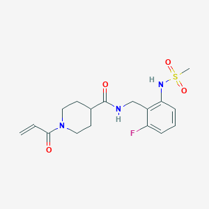 N-[[2-Fluoro-6-(methanesulfonamido)phenyl]methyl]-1-prop-2-enoylpiperidine-4-carboxamide