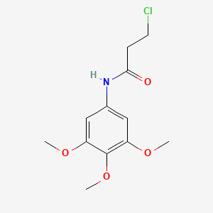molecular formula C12H16ClNO4 B2716027 3-chloro-N-(3,4,5-trimethoxyphenyl)propanamide CAS No. 91803-07-5