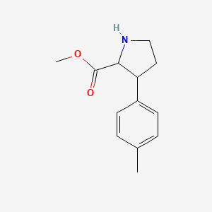 molecular formula C13H17NO2 B2716029 Methyl 3-(4-methylphenyl)pyrrolidine-2-carboxylate CAS No. 1779742-87-8