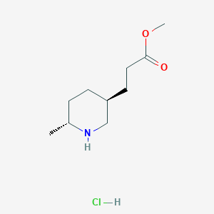 Methyl 3-[(3S,6R)-6-methylpiperidin-3-yl]propanoate;hydrochloride